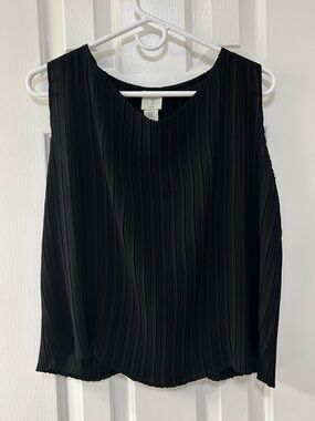 Joie Black Pleated Sleeveless Top